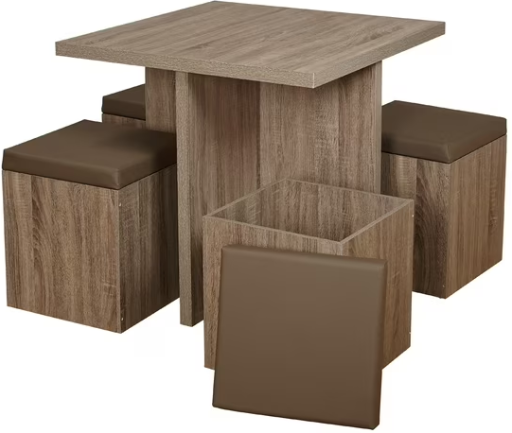 Mainstays 5-Piece Dexter Dining Room/Kitchen Set with Storage Ottoman