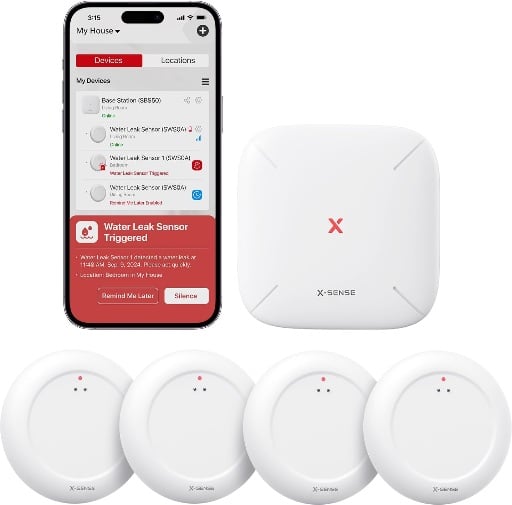 X-Sense Wi-Fi Water Leak Detector Kit