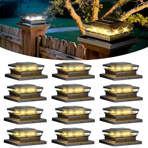 Solar Post Cap Lights 12 Pack Deal