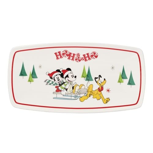 Lenox Disney Holiday Hors Doeuvres Tray 13.75 x 7.75-Inch