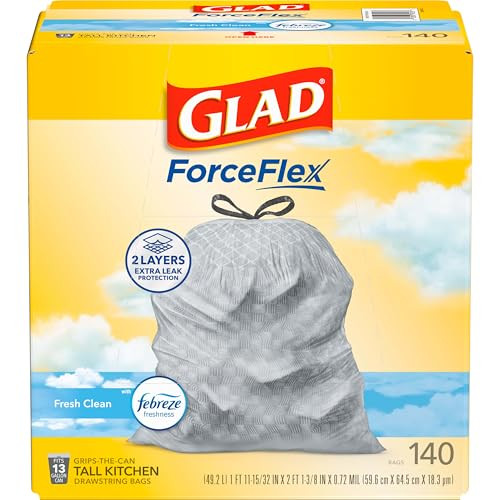 140-Count Glad ForceFlex Tall Kitchen Trash Bags