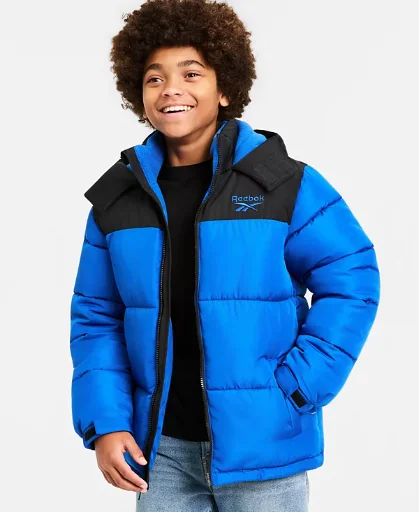 Reebok Boys' Hooded Puffer Jacket
