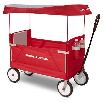 Radio Flyer 3-in-1 EZ Fold Wagon with Canopy - Red