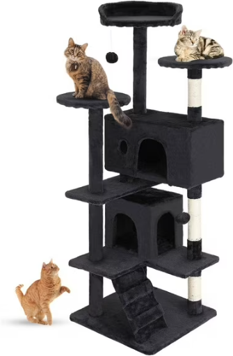 Bestpet 54in Dark Gray Cat Tree Tower Deal