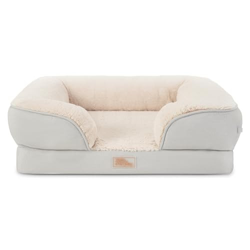 Town & Country Everyday CuddleTown Grey Bolster Sofa Pet Bed, 27.95"L x 22.83"W x 8.26"Th.