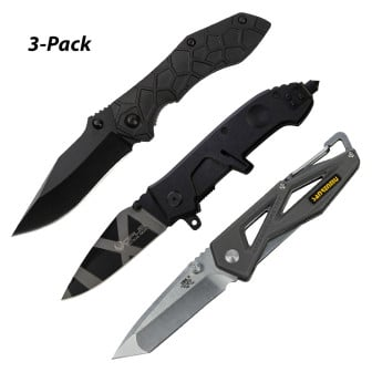 Survival Folding Knives 3-Pack