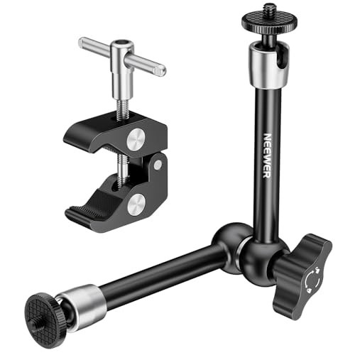 NEEWER 9.8"/25cm Adjustable Magic Arm Camera Monitor Mount with Super Clamp (ST25C)