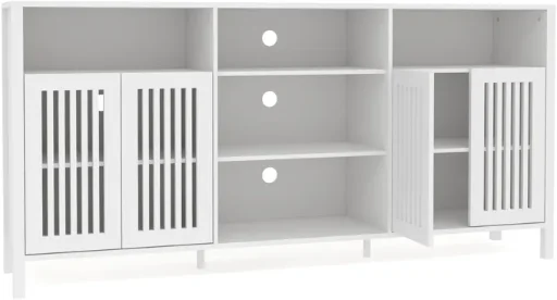 George Oliver Open Shelving Mid Century Modern TV Stand Media Console 65" Deal