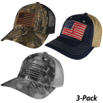 Men's Caps (American Flag) 3-Pack Deal