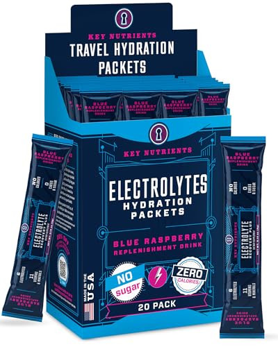 Key Nutrients Electrolytes Travel Hydration Packets 20-Pack