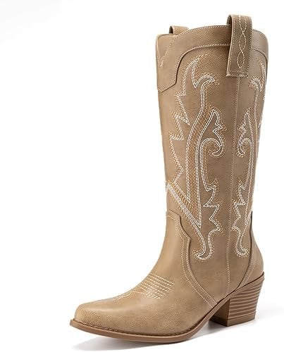 Athlefit Women’s Embroidered Western Cowboy Boots Deal
