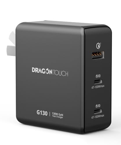 Dragon Touch 130W USB C Charger Block 3-in-1 GaN Deal