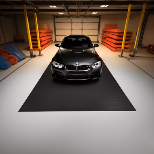 AutoFloorGuard 20 ft x 7.3 ft Garage Carpet Mat, Black