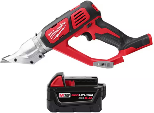 Milwaukee M18 18-Gauge Double Cut Metal Shear w/ 5.0 Ah Battery