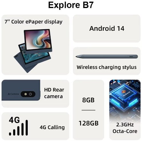 Bigme B7 7" Color E-Ink Reader 8GB+128GB Android 14 Tablet Deal