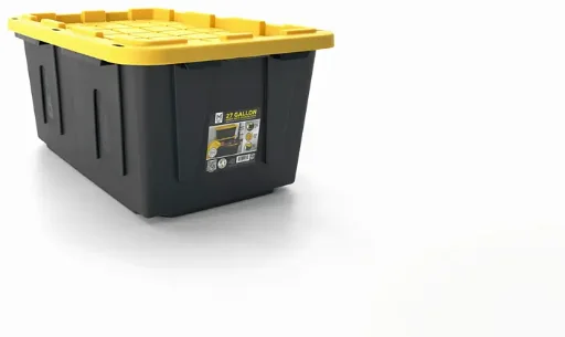 Member's Mark 27-Gal Heavy Duty Storage Tote (Black/Yellow) Deal