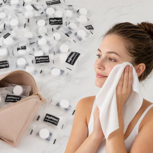 BIGOTTERS 200 PCS Cotton Compressed Disposable Face Towels Deal