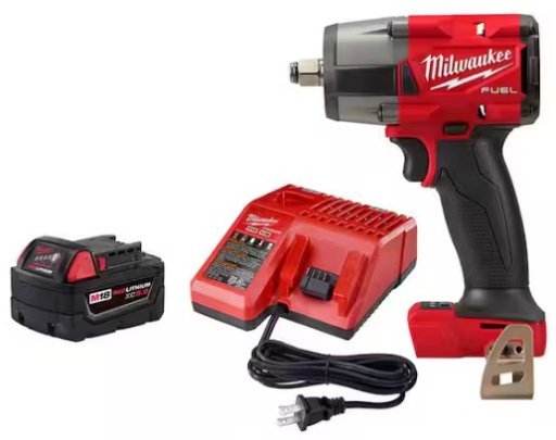 Milwaukee M18 FUEL GEN-2 18V 1/2 in. Impact Wrench w/5.0Ah Starter Kit