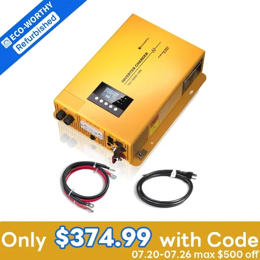 Refurbished ECO-WORTHY 3000W 12V Pure Sine Wave Inverter & 100A Charger