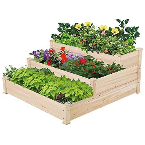 Yaheetech 47" 3-Tier Wooden Raised Garden Bed Planter Deal