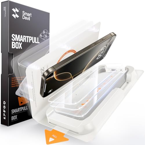 SMARTDEVIL 9H Tempered Glass Screen Protector for iPhone 16 Pro Max 3-Pack Deal