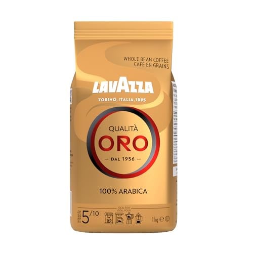 Lavazza Qualità Oro Whole Bean Coffee Blend, Medium Roast, 2.2-Pound Bag 6-Pack