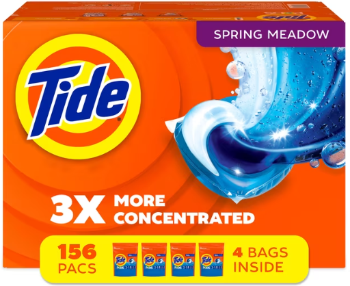 Tide PODS Laundry Detergent Pacs, Spring Meadow, 156 Count
