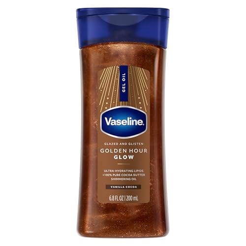 Vaseline Glazed & Glisten Golden Hour Body Gel Oil Shimmering Deal