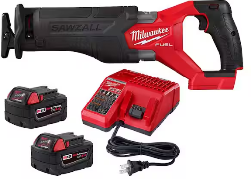 Milwaukee M18 Fuel Gen-2 18V Brushless Cordless SawZall Reciprocating Saw w/ 2 5.0Ah Batteries & Charger