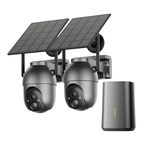 SEHMUA Solar Security Cameras Wireless Outdoor 2-Cam Kit