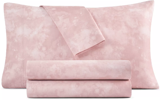 Macy's 1200 Thread Count Cotton Blend Watercolor Printed 4-Piece Sheet Sets