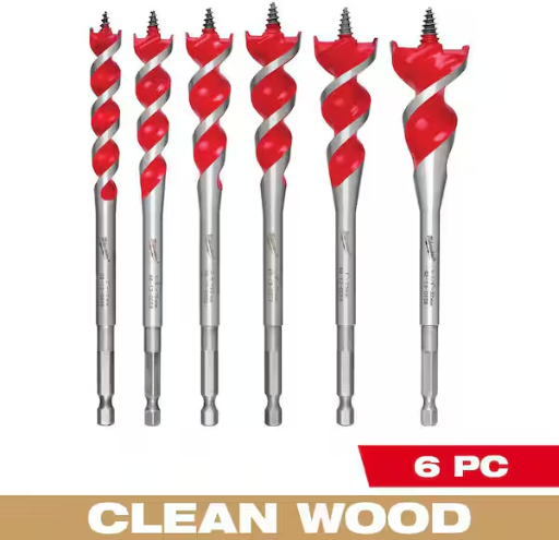 Milwaukee Auger Speed Feed Wood Bit Set (6-Piece)