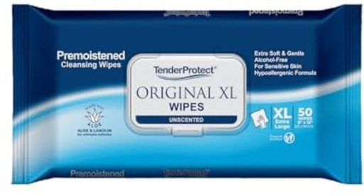 TenderProtect Original XL Premium Adult Wipes 50-Pack Deal