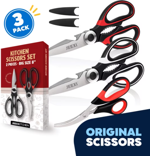 3-Pack Stainless Steel Kitchen Scissors Deal