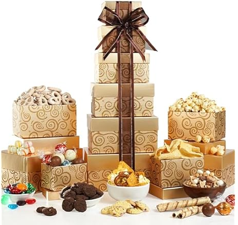 Mothers Day Chocolate Gift Basket with Gourmet Cookies & Snack Treats