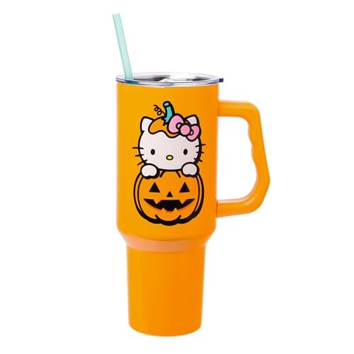 Silver Buffalo Hello Kitty Halloween Jack-O-Lantern 40oz Stainless Steel Tumbler Deal
