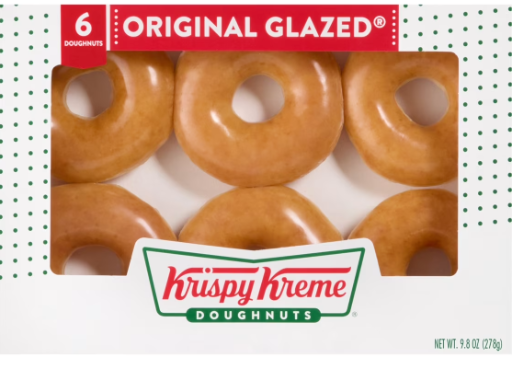 Krispy Kreme Free Original Glazed or Classic Ring Doughnut