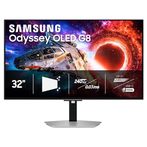 Samsung 32" Odyssey OLED G8 (G80SH) Gaming Monitor - QD-OLED, 4K, 240Hz Deal