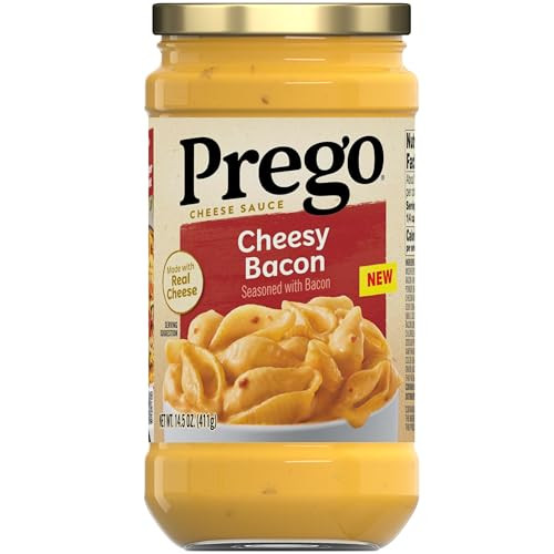 Prego Cheesy Bacon Cheddar Cheese Sauce, 14.5 oz Jar