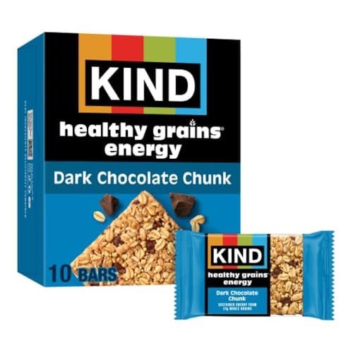 KIND Healthy Grains Energy Bars, Dark Chocolate Chunk, 10 Count Deal