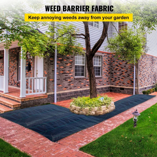 VEVOR 6.5' x 300' Heavy Duty 3.2oz Weed Barrier Fabric