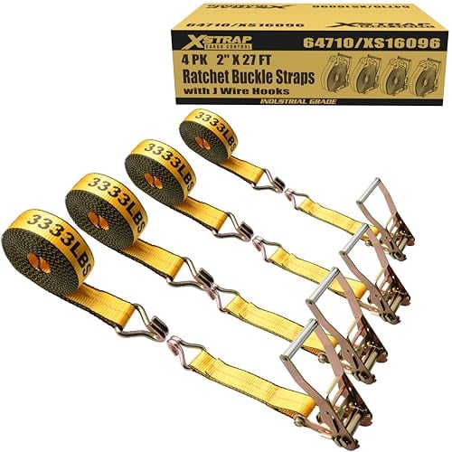 XSTRAP STANDARD Heavy-Duty Ratchet Straps 4-Pack, 2 in x 27 ft Deal