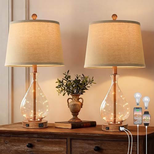 Set of 2 Farmhouse Table Lamps