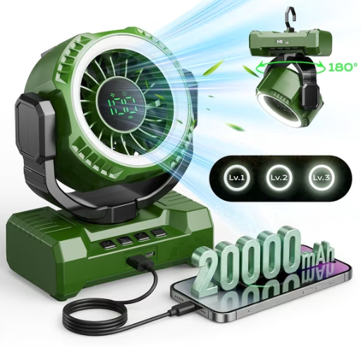 Fimilo Camping Fan with Light Green 20000mAh Deal