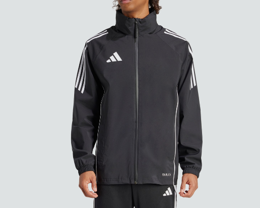 adidas Men's Tiro 24 Rain Jacket (Black/White)