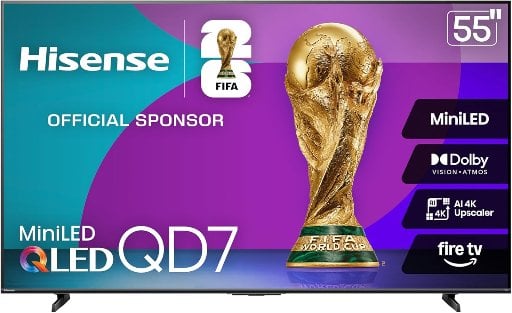 Hisense 55" 144Hz Mini-LED 4K UHD Smart Fire TV Deal