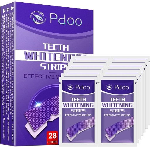 Purple Teeth Whitening Color-Correcting Strips (28 Count / 14 Uses)