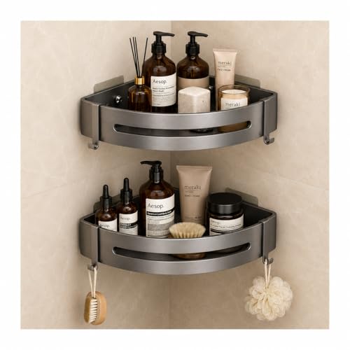 2 Pack Rustproof Stainless Steel Bathroom Organizer Shelves Deal