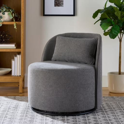 Better Homes & Gardens Juliet Modern Arch Swivel Accent Chair (Gray) Deal