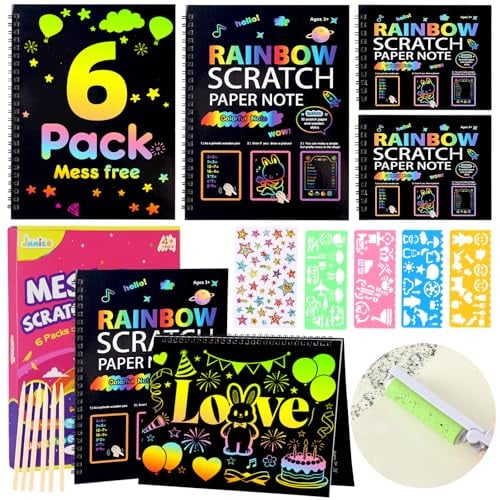 6 Packs Scratch Art Notebooks Deal